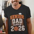 Senior Dad Class Of 2026 Graduate Basketball Graduation 2026 Men's V-Neck T-Shirt