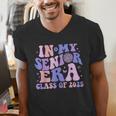 In My Senior Era Class Of 2025 Groovy Senior 2025 Graduation Men's V-Neck T-Shirt