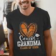 Senior Grandma Class Of 2026 Basketball Graduation Heart Men's V-Neck T-Shirt