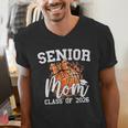 Senior Mom Class Of 2026 Coquette Bow Basketball Graduation Men's V-Neck T-Shirt