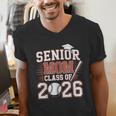 Senior Mom Class Of 2026 Graduate Baseball 2026 Graduation Men's V-Neck T-Shirt