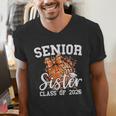 Senior Sister Class Of 2026 Coquette Basketball Graduation Men's V-Neck T-Shirt