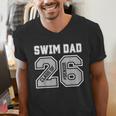 Senior Swim Dad 2026 Swimmer Swim Dad Senior Class Of 26 Men's V-Neck T-Shirt