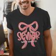 Senior Twenty Twenty-Six Coquette Graduation Class Of 2026 Men's V-Neck T-Shirt