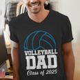 Senior Volleyball Dad Class Of 2025 Graduation Graduate Men's V-Neck T-Shirt