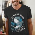 Shark Don’t Like People Antisocial Introvert Men's V-Neck T-Shirt