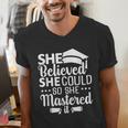 She Believed She Could So She Mastered It Graduation 2023 Men's V-Neck T-Shirt
