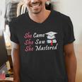 She Came She Saw She Mastered Graduation Men's V-Neck T-Shirt