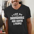 Sheepadoodle Fur Parent Sheeppoo Lover Dog Owner Introvert Men's V-Neck T-Shirt Sheepadoodle Fur Parent Sheeppoo Lover Dog Owner Introvert Men's V-Neck T-Shirt