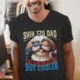 Shih Tzu Dad Like A Regular Dad But Cooler Dog Father's Day Men's V-Neck T-Shirt