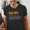 Sigma Male Definition Crazy Aura Lone Wolf Introvert Men's V-Neck T-Shirt Sigma Male Definition Crazy Aura Lone Wolf Introvert Men's V-Neck T-Shirt