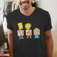 The Simpsons Father's Day Bart Lisa Maggie Dad Birthday Men's V-Neck T-Shirt