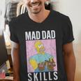 The Simpsons Father's Day Mad Dad Skills Homer Poster Men's V-Neck T-Shirt The Simpsons Father's Day Mad Dad Skills Homer Poster Men's V-Neck T-Shirt