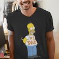 The Simpsons Homer Number 1 Dad Father's Day V2 Men's V-Neck T-Shirt