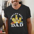 The Simpsons World's Best Dad Father's Day Group V2 Small Men's V-Neck T-Shirt The Simpsons World's Best Dad Father's Day Group V2 Small Men's V-Neck T-Shirt