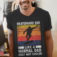 Skateboard Like A Normal Dad Vintage 80S 90S Retro Men's V-Neck T-Shirt