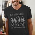 Skeleton Read Banned Books Gain Forbidden Knowledge Men's V-Neck T-Shirt