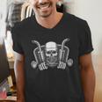 Skeleton Truck Driver Big Trucking Trucker Dad Men's V-Neck T-Shirt Skeleton Truck Driver Big Trucking Trucker Dad Men's V-Neck T-Shirt