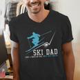 Ski Dad Winter Sports Skiing Father Men's V-Neck T-Shirt