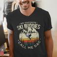 Skier Dad Ski Dad My Favorite Ski Buddies Call Me Dad Ski Men's V-Neck T-Shirt