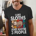 Sloth For Sloth Lover Men Women Kids Introvert Men's V-Neck T-Shirt