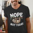 Sloth Shirts Cute Introvert Nope Not Today Sloth Men's V-Neck T-Shirt