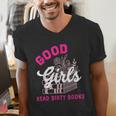 Smutty Book Merch Good Girls Read Dirty Books Smut Readers Men's V-Neck T-Shirt Smutty Book Merch Good Girls Read Dirty Books Smut Readers Men's V-Neck T-Shirt