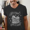 Snow Is Falling Books Are Calling Winter Reading Men's V-Neck T-Shirt Snow Is Falling Books Are Calling Winter Reading Men's V-Neck T-Shirt