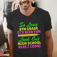 So Long 8th Grade Hello High School Graduation Men's V-Neck T-Shirt