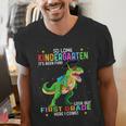 So Long Kindergarten Graduation Class 2025 Dinosaur Kids Men's V-Neck T-Shirt