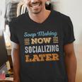 Soap Making Now Minimal Socializing Introvert Vintage Men's V-Neck T-Shirt Soap Making Now Minimal Socializing Introvert Vintage Men's V-Neck T-Shirt