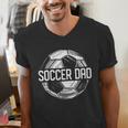 Soccer Dad Family Matching Team Player Sport Lover Papa Men's V-Neck T-Shirt Soccer Dad Family Matching Team Player Sport Lover Papa Men's V-Neck T-Shirt