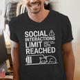 Social Interactions Limit Reached Introvert Tired Men's V-Neck T-Shirt