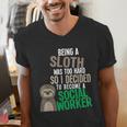 Social Work Student Masters Degree Graduation Men's V-Neck T-Shirt