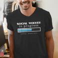 Social Worker In Progress MSW Masters Graduation Shirt Men's V-Neck T-Shirt
