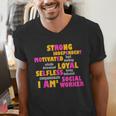 Social WorkerShirt Graduation Social Work Month Men's V-Neck T-Shirt
