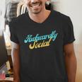 Socially Awkward Introvert Retro Anxious Awkwardly Social Men's V-Neck T-Shirt