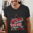 Sock Hop Fabulous Fifties Rock N Roll Automobile Nostalgia Men's V-Neck T-Shirt