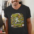 Softball Pitcher Best Traits Brave Retro Pop Comic Book Art Men's V-Neck T-Shirt