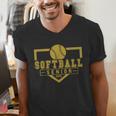 Softball Senior Night Softball Senior 2025 Graduation 20 Men's V-Neck T-Shirt