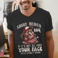 Soggy Beaver Bbq Barbecue Grill Master Humor Dad Men Men's V-Neck T-Shirt
