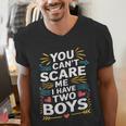Son Dad Jokes You Can't Scare Me I Have Two Boys Men Men's V-Neck T-Shirt