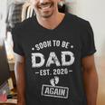 Soon To Be Dad Again Promoted To Dad Again 2026 Men's V-Neck T-Shirt
