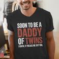 Soon To Be Dad Twins Fatherhood Pregnancy Announcement New D Men's V-Neck T-Shirt Soon To Be Dad Twins Fatherhood Pregnancy Announcement New D Men's V-Neck T-Shirt