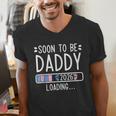 Soon To Be Daddy 2026 Loading Pregnancy Announcement 2026 Men's V-Neck T-Shirt