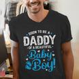 Soon To Be A Daddy Of A Baby Boy New Dad Expecting Father Men's V-Neck T-Shirt