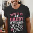 Soon To Be A Daddy Of A Beautiful Baby Girl New Dad T-Shirt Men's V-Neck T-Shirt