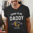 Soon To Be Daddy Est 2026 Loading First Time Dad Men's V-Neck T-Shirt
