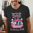 Spa Birthday Party Dad Of The Pampered Bday Girl Family Men's V-Neck T-Shirt