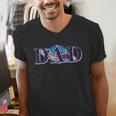 Space Dad Family Matching Mom Space Birthday Theme Party Men's V-Neck T-Shirt